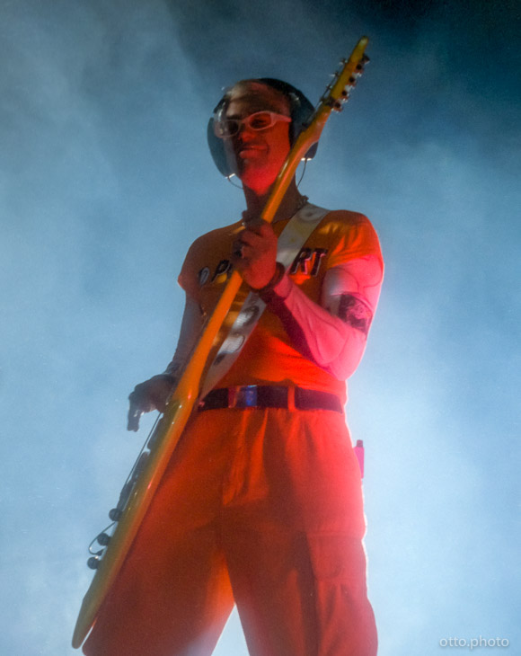 Live U2 concert photo of Adam Clayton