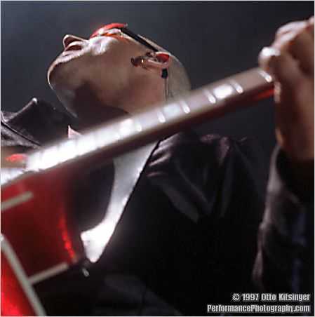 Live U2 concert photo of Bono