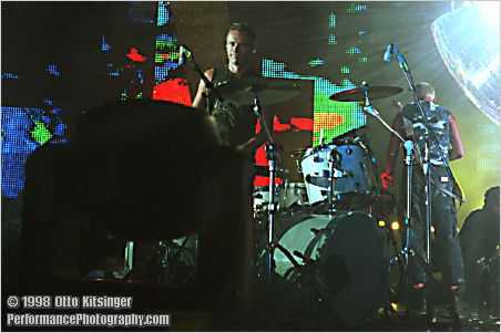 Live U2 concert photo of Larry Mullen Jr