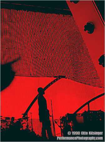 Live U2 concert photo of Bono
