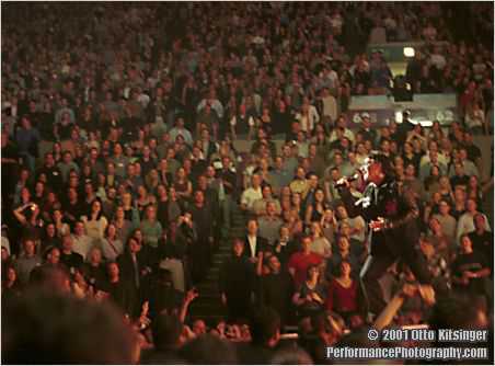 Live U2 concert photo of Bono