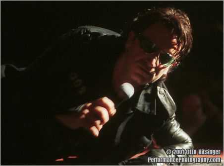 Live U2 concert photo of Bono