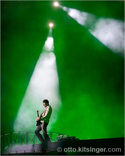 Live U2 concert photo of The Edge