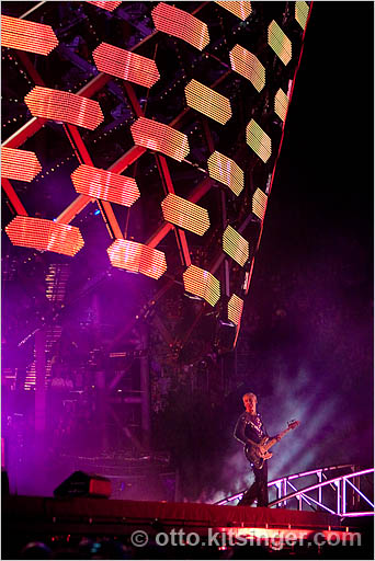 Live U2 concert photo of Adam Clayton