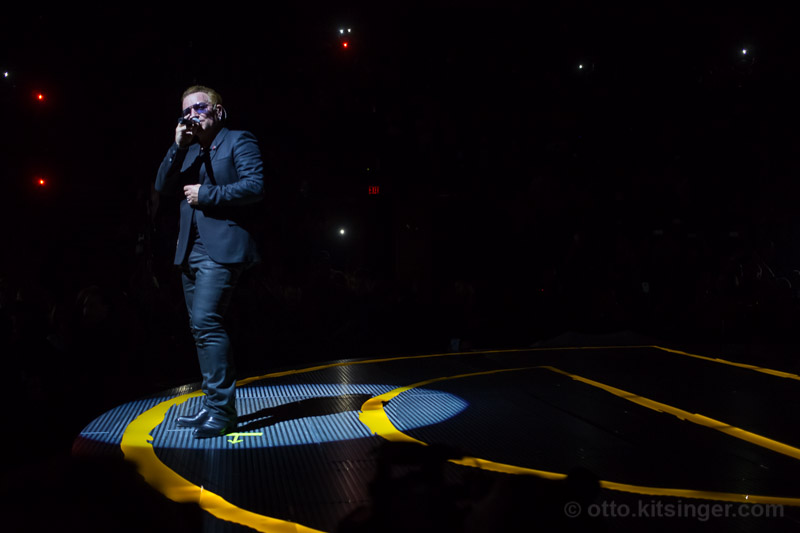 Live concert photo of Bono