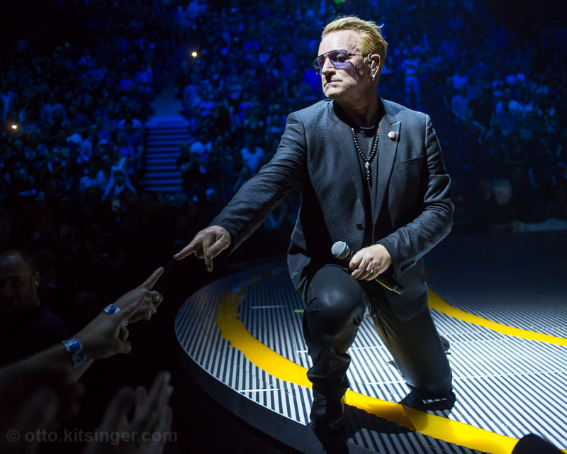 Live concert photo of Bono