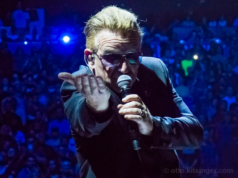 Live concert photo of Bono