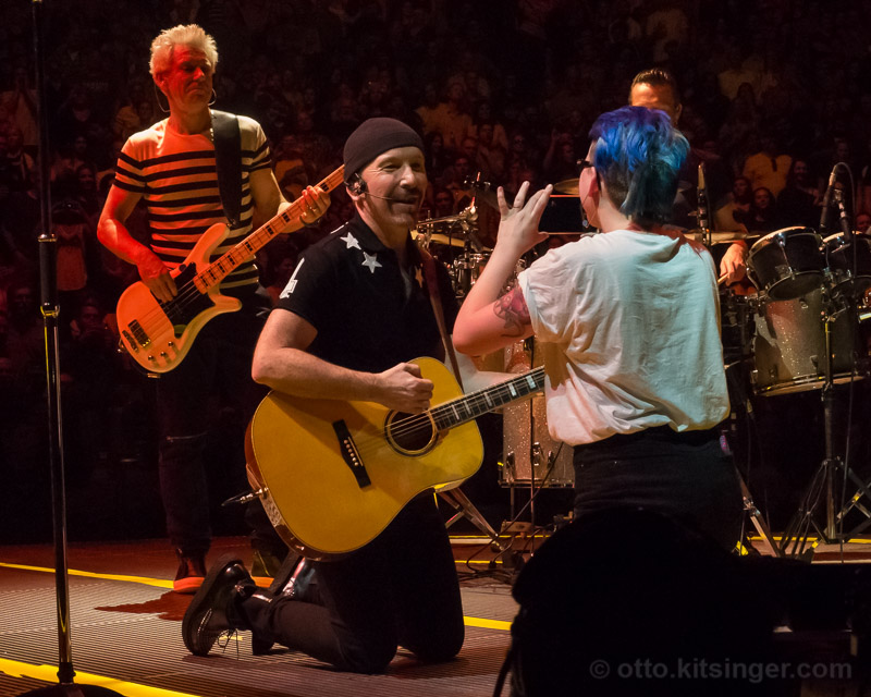 Live concert photo of Adam Clayton, The Edge