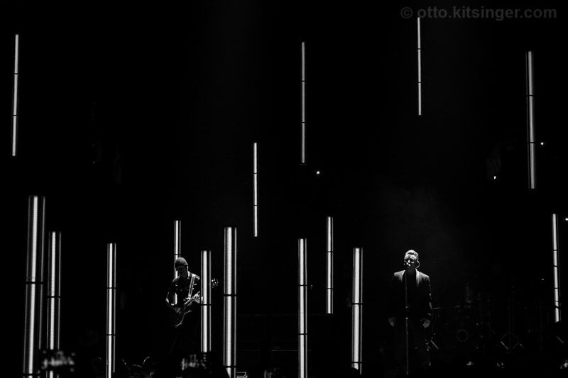 Live concert photo of The Edge, Bono