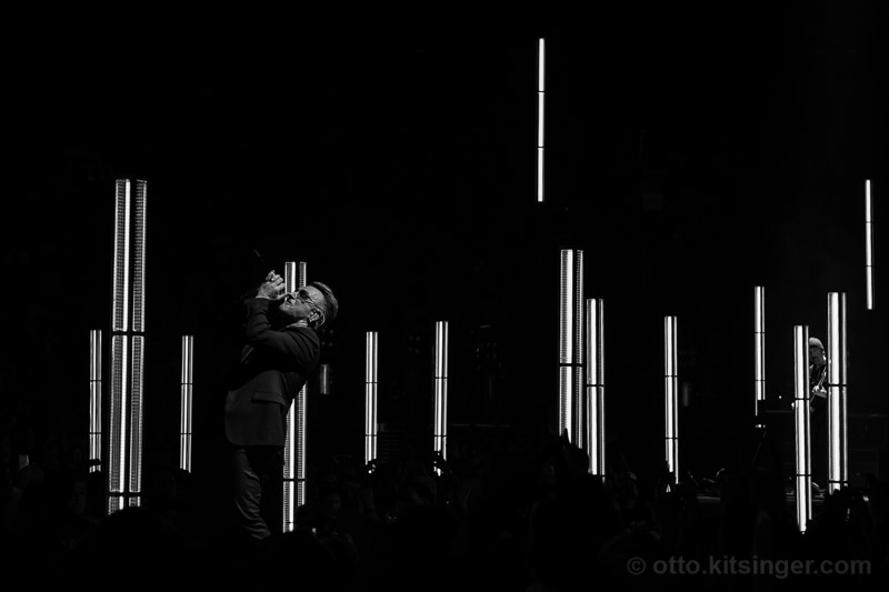 Live concert photo of Bono, The Edge