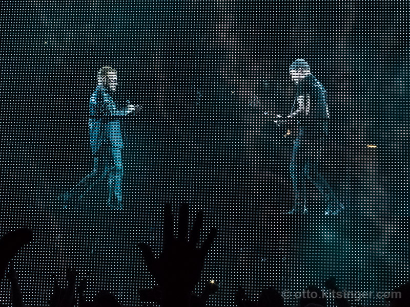 Live concert photo of Bono, The Edge
