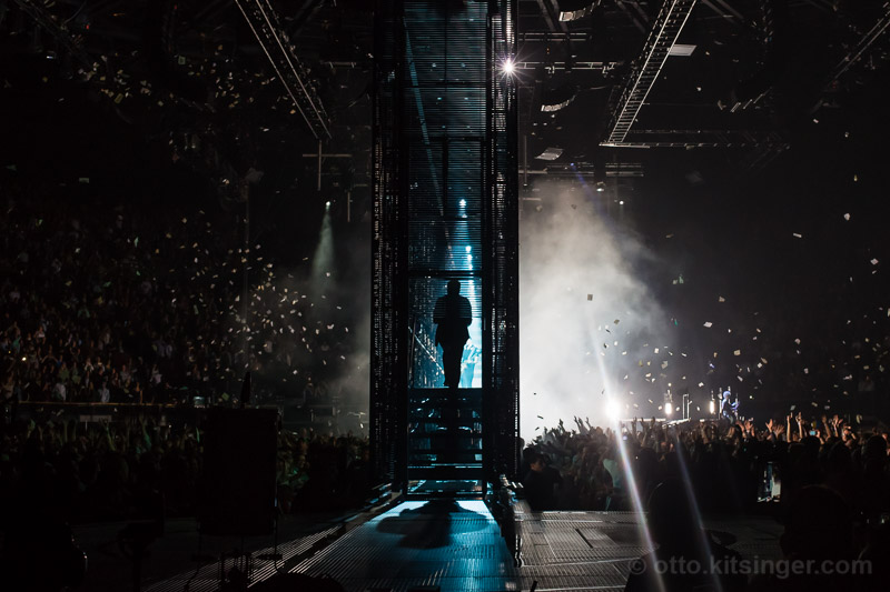 Live concert photo of Bono, The Edge