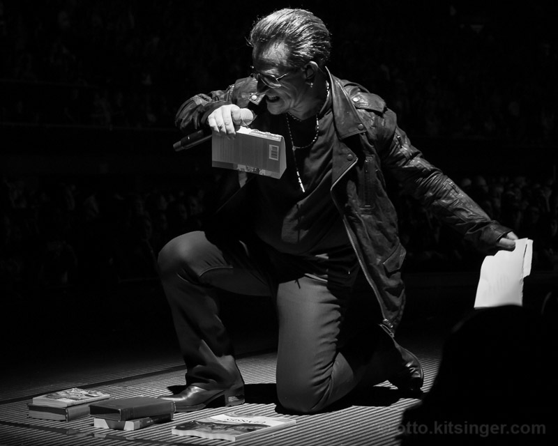 Live concert photo of Bono
