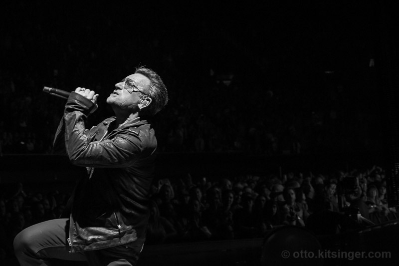Live concert photo of Bono