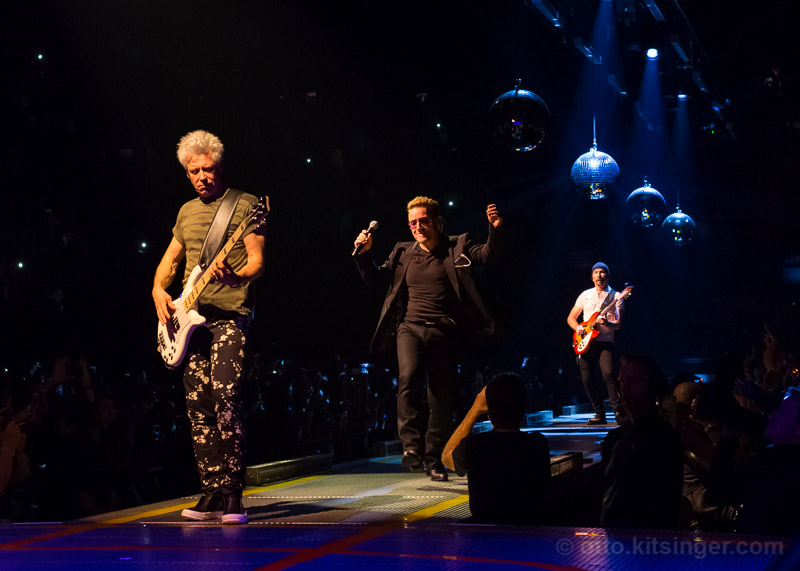 Live concert photo of Adam Clayton, Bono, The Edge