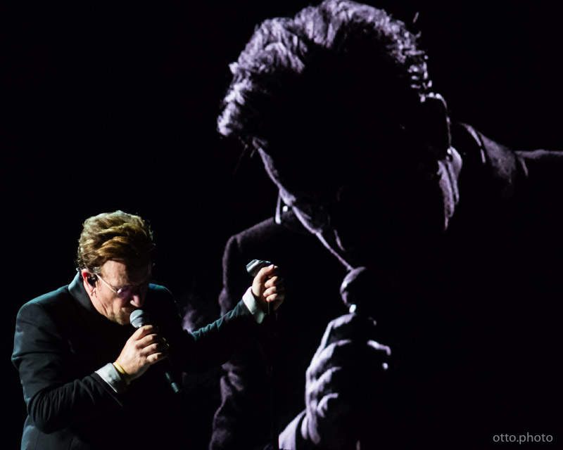 Live concert photo of Bono