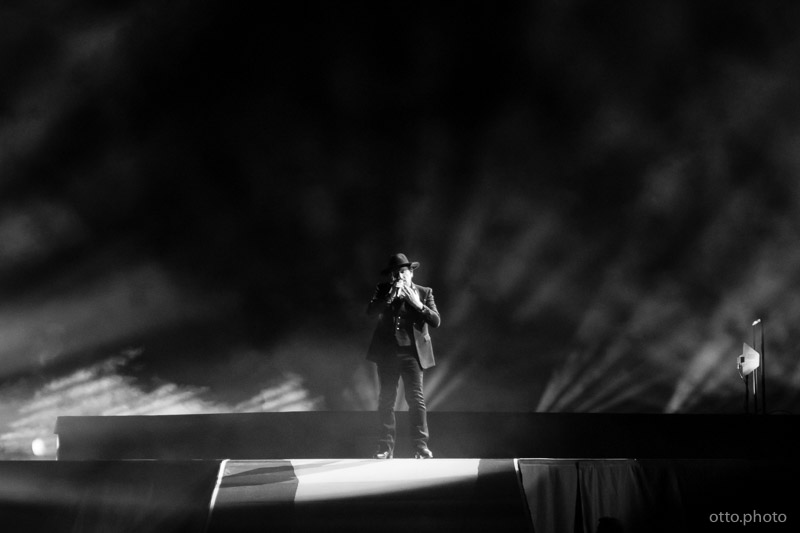 Live concert photo of Bono