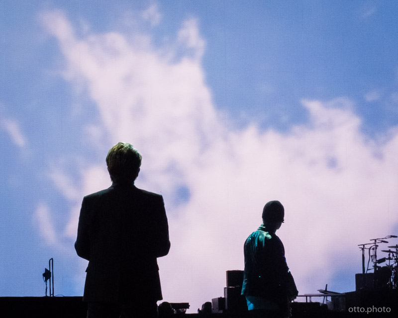 Live concert photo of Bono, The Edge