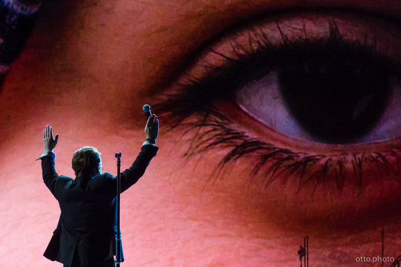 Live concert photo of Bono